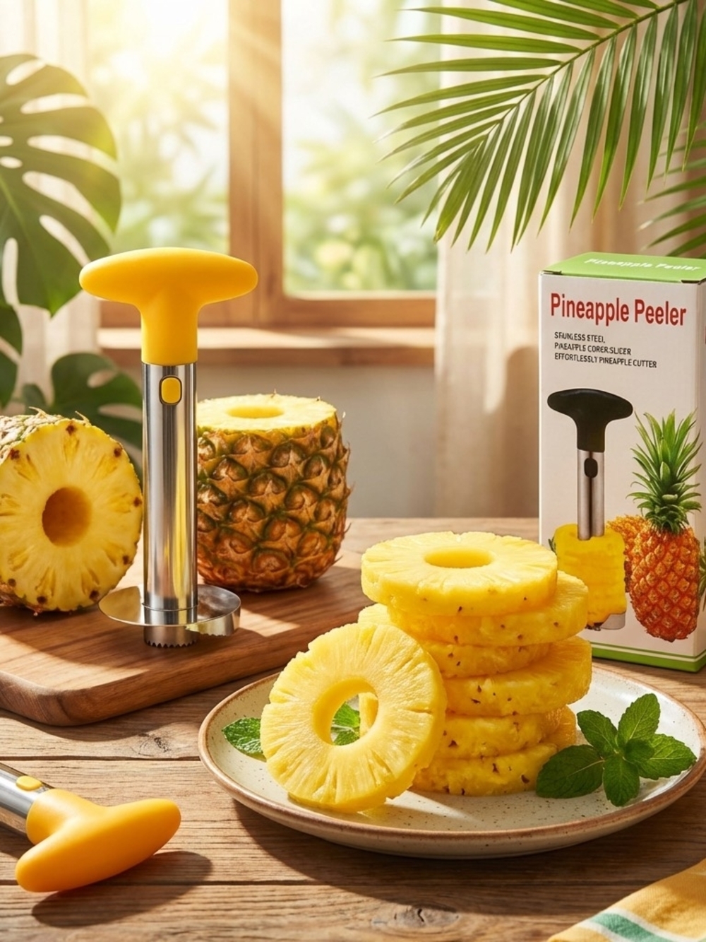 Universal Standard Yellow Pineapple Peeler Corer